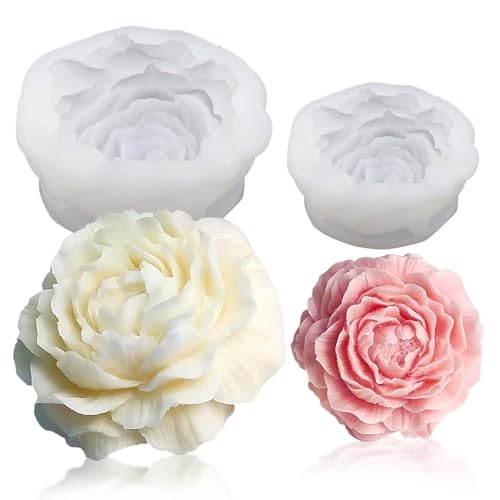 EPODA Kerzenform Blume, Silikonform Blumen, Epoxidharz Form Blumen, 3D Silikonform Kerzenformen Zum GießEn, Silikonformen Gießformen Blumen von EPODA