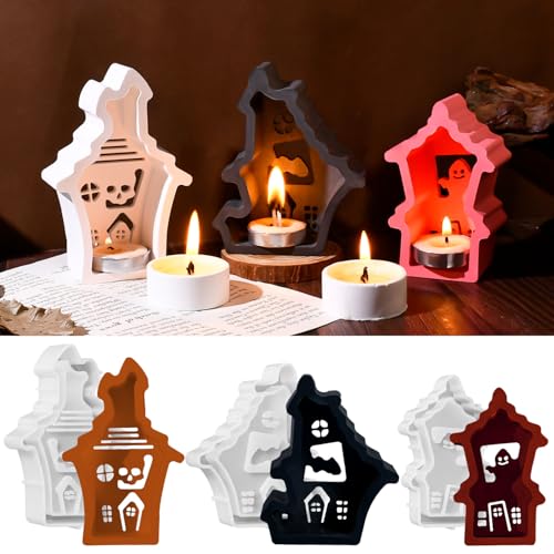 EPODA Kerzenhalter Silikonformen Halloween Gießformen Deko Epoxidharz Formen Teelichthalter DIY Heimdekoration Silikon Gießform EPODA Kerzenhalter Silikonformen Halloween Gießformen Deko Epoxidharz Formen Teelichthalter DIY Heimdekoration Silikon Gießform von EPODA