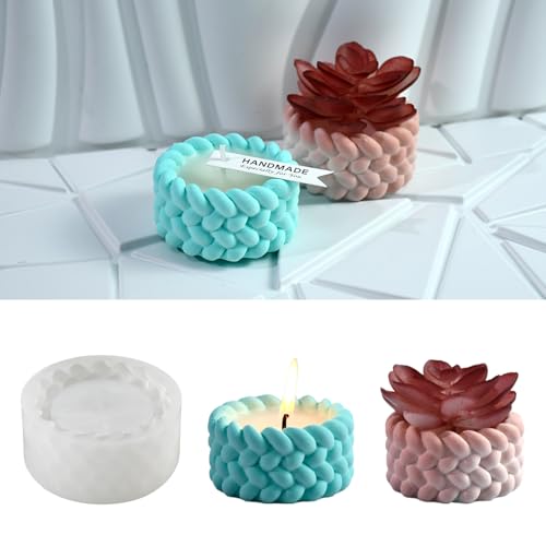 EPODA Blumentopf & Kerzenhalter Silikon Gießform - Für Beton & Epoxidharz - DIY Teelicht & Pflanzgefäß Formen - Vielseitige Dosen & Gläser Formen von EPODA