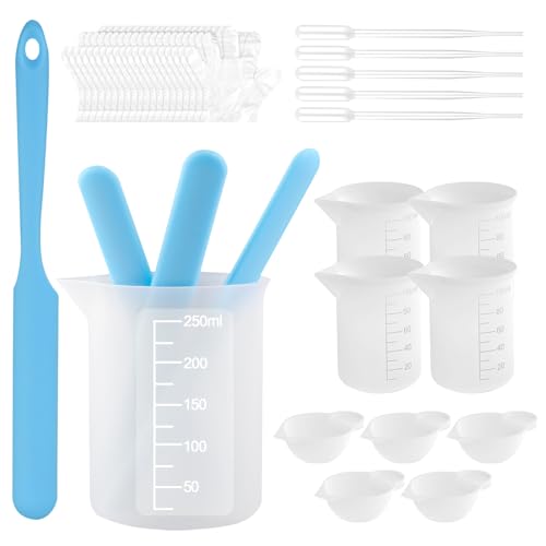 EPODA Measuring Cup Silicone Mould, Silikon Messbecher Set, 250 ml und 100 ml Mischbecher, Silikonbecher für Epoxidharz, Epoxidharz Zubehör, für Epoxidharz, Gießformen, Wachsen EPODA Measuring Cup Silicone Mould, Silikon Messbecher Set, 250 ml und 100 ml Mischbecher, Silikonbecher für Epoxidharz, Epoxidharz Zubehör, für Epoxidharz, Gießformen, Wachsen von EPODA