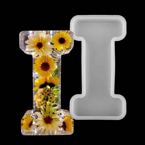 EPODA Silikonform Buchstaben Groß, 6 Zoll Epoxidharz Formen, Gießform Resin für Basteln (I) von EPODA