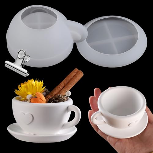 EPODA Silikonform GießForm Tasse, GießFormen Silikon Tasse, Epoxidharz Formen Tasse, Silikonform Kerzenhalter, GießFormen Für Beton von EPODA