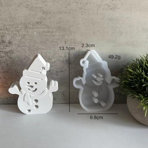 EPODA Silikonform Weihnachten DIY Gießform Gipsformen Resin Epoxidharz Formen Silikonformen Beton Schneemann Gießformen Silikon Weihnachten Epoxidharzform Schneemann von EPODA