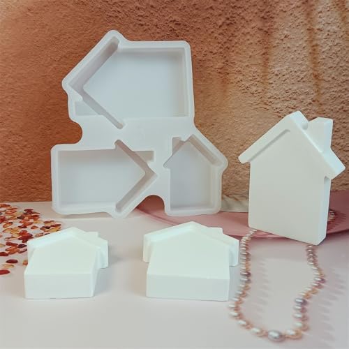 EPODA Silikonform Weihnachten Haus Gießformen für DIY Weihnachtsdeko Silikonformen Häuser Giessformen von EPODA