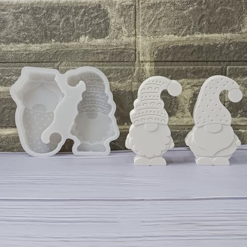 EPODA Silikonform Weihnachten Wichtel Gießformen für Gips DIY Weihnachtsdeko Silikonformen Weihnachtswichtel Giessform von EPODA