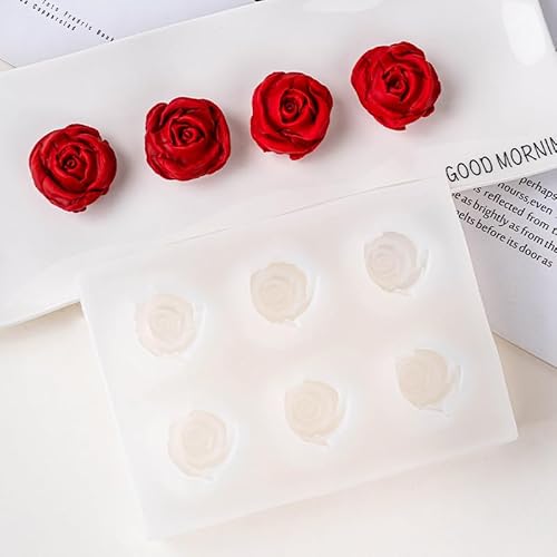 Silikonform Rose, Gießform Rose, Silikonformen Gießformen Blumen für Seife, Kerzen, Kuchen Dekoration Schokolade Handgemachte SüßIgkeit Herstellung von EPODA