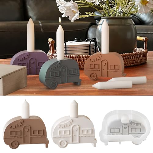 Silikonformen Gießformen für Zug-Liebhaber (3 Stück) - Kerzenhalter & Gießformen Set - DIY Eisenbahn Kerzen & Gipsdekoration von EPODA