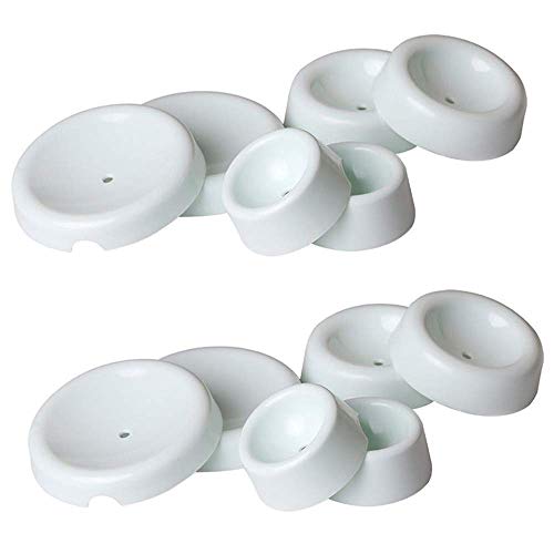 EPRHAY Fondant-Formbecher, knopfförmiger Trockenhalter, Zuckerblume, Fondant, Blütenpaste, Schokolade, Formen, Kuchendekorationen, Werkzeuge für Bastelarbeiten, Kuchen, Kunst (12er-Set, weiß) von EPRHAY
