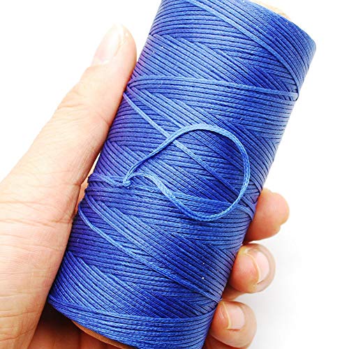 EPRHY Leder-Nähgarn, gewachst, 150D, 0,8 mm, Leder, handgenäht, geflochten, DIY Polyester-Wachsband, 120 g blau EPRHY Leder-Nähgarn, gewachst, 150D, 0,8 mm, Leder, handgenäht, geflochten, DIY Polyester-Wachsband, 120 g blau von EPRHY