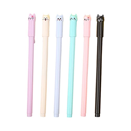 EPRHY Niedliche Stifte für Mädchen, Kawaii-Stift, süße Katze, 0,5 mm, Gel-Stifte, schwarze Kugelschreiber, Cartoon-Katzen-Gelschreiber für Schule, Büro, Schreibwaren, schönes Geschenk (12 Stück) EPRHY Niedliche Stifte für Mädchen, Kawaii-Stift, süße Katze, 0,5 mm, Gel-Stifte, schwarze Kugelschreiber, Cartoon-Katzen-Gelschreiber für Schule, Büro, Schreibwaren, schönes Geschenk (12 Stück) von EPRHY