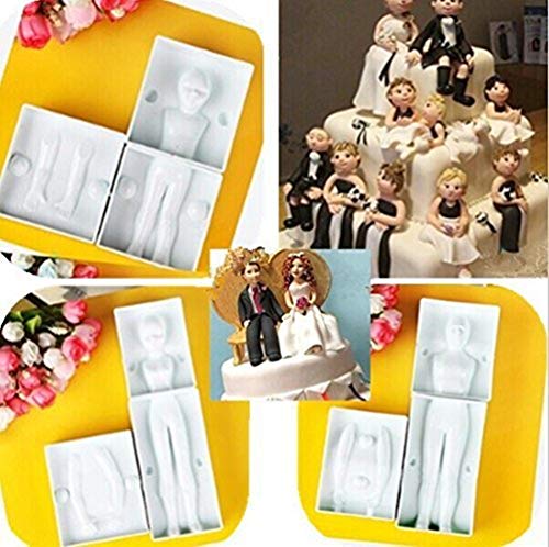 Eprhy 3D-Kuchenbackform, für Zucker, Gebäck, Fondant, Dekoration für Hochzeitskuchen, Menschenform von EPRHY