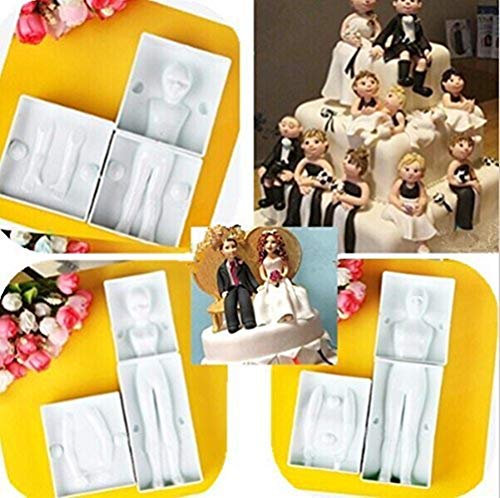 Eprhy 3D-Kuchenbackform, für Zucker, Gebäck, Fondant, Dekoration für Hochzeitskuchen, Menschenform Eprhy 3D-Kuchenbackform, für Zucker, Gebäck, Fondant, Dekoration für Hochzeitskuchen, Menschenform von EPRHY