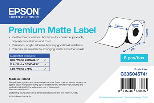 Epson PREMIUM MATTE LABEL CONTINUOUS von EPSON - BS LABEL CONSUMABLES U4