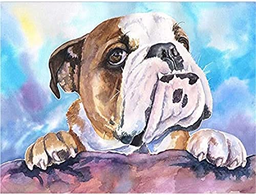 EPTIC 5D Diamond Painting, Englische Bulldogge, DIY 5D Diamond Painting Bilder, Kinder, Erwachsene, groß, Diamond Painting Set, Mosaikherstellung für Zuhause, Wanddekoration, Geschenk, 30 x 40 cm von EPTIC