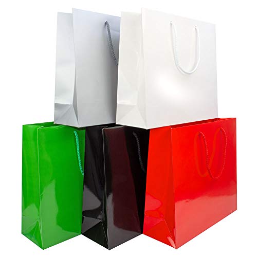 deluxe Geschenktasche mit Textilkordeln, 360 x 120 x 320 mm, 10 Stück, 2 Farben von EPVerpackungen