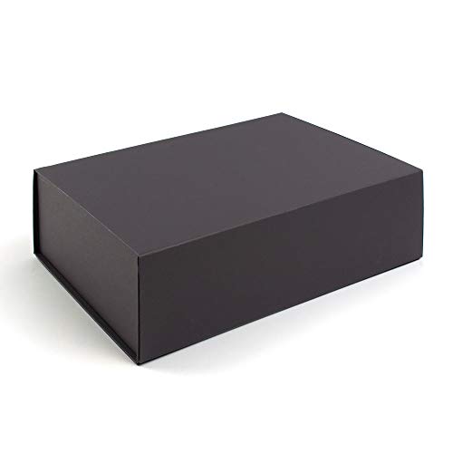 hochwertige Geschenkbox mit Magnetverschluss, 330 x 230 x 100 mm, 3 Stück, schwarz von EPVerpackungen