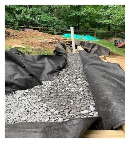 EPYBJYWQ Anti Unkrautvlies 7 Unzen, Landschafts-Unkrautsperrblock for Stützmauer/Einfahrt/Erosionsschutz, Wasserdurchlässigkeit, 1m-100m lang(1mx25m/3.3ftx82ft) von EPYBJYWQ