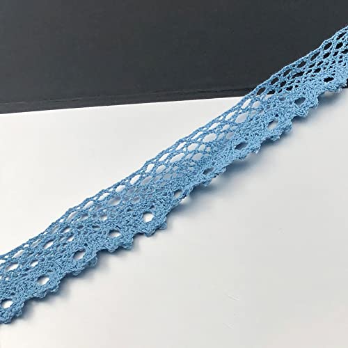 Spitzenband, dekoratives Spitzenband, 10 Yards × 3 cm Spitzenband, Vintage Spitzenbesatz, Baumwoll-Dekoband, Spitzenstoff, Spitzenbesatz(Blue,30 yards) von EQEQE