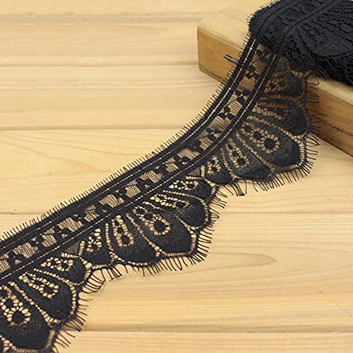 Spitzenband, dekoratives Spitzenband, 3 Meter Spitzenband, Spitzenquastenbordüre, Vintage Spitzenbordüre, Spitzenbesatz, Dekoratives Band, Spitzenstoff, 8 cm, Schwarz K Spitzenband, dekoratives Spitzenband, 3 Meter Spitzenband, Spitzenquastenbordüre, Vintage Spitzenbordüre, Spitzenbesatz, Dekoratives Band, Spitzenstoff, 8 cm, Schwarz K von EQEQE