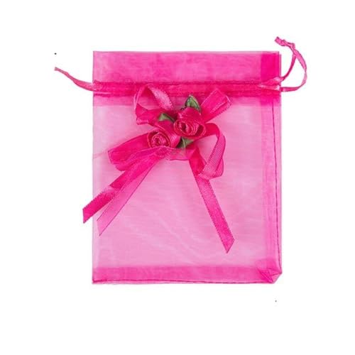 EQGNTS Organzabeutel, 10x12cm Mesh Bag Kordelzug Organza Taschen Perle Schmuck Beutel Süßigkeiten Kekse Geschenke Taschen Hochzeit Geburtstag Party Dekoration von EQGNTS