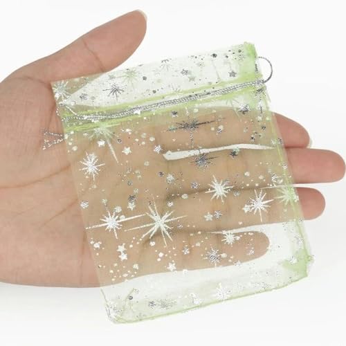 EQGNTS Organzabeutel, 50 Teile/Beutel Silber Farbe Gypsophila Organza 10x12cm Weihnachten Kordelzug Geschenk Tasche Charme Schmuck Verpackung Taschen & Beutel EQGNTS Organzabeutel, 50 Teile/Beutel Silber Farbe Gypsophila Organza 10x12cm Weihnachten Kordelzug Geschenk Tasche Charme Schmuck Verpackung Taschen & Beutel von EQGNTS