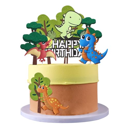 Dinosaurier Tortendeko, süße Dinosaurier-Cupcake-Topper, Geburtstagskuchen-Dekoration für Babyparty, Kindergeburtstag, Party, 9 Stück Dinosaurier Tortendeko, süße Dinosaurier-Cupcake-Topper, Geburtstagskuchen-Dekoration für Babyparty, Kindergeburtstag, Party, 9 Stück von EQLEF
