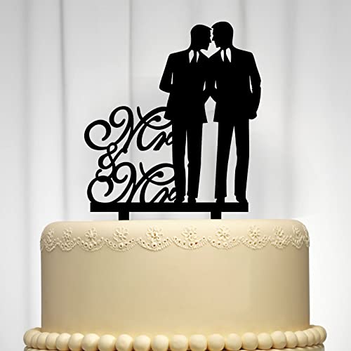 Mr & Mr Cake Topper für Männer, Gay Men Hochzeitstorte Topper Pride Cake Topper Hochzeitstorte Dekor Homosexuell Hochzeit Dekorationen für Männer Gay Verlobung Jahrestag Party Mr & Mr Cake Topper für Männer, Gay Men Hochzeitstorte Topper Pride Cake Topper Hochzeitstorte Dekor Homosexuell Hochzeit Dekorationen für Männer Gay Verlobung Jahrestag Party von EQLEF