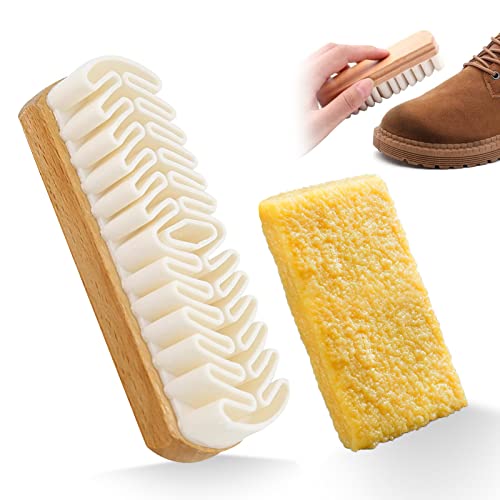 Wildlederbürste, Wildleder Bürste Mit Gummiradierer Schuhbürste Wildleder Radiergummi Nubukleder Bürste Strapazierfähig Kreppbürste Nubukleder Zum Reinigen Von Schuhen Leder (Holzfarbe) Wildlederbürste, Wildleder Bürste Mit Gummiradierer Schuhbürste Wildleder Radiergummi Nubukleder Bürste Strapazierfähig Kreppbürste Nubukleder Zum Reinigen Von Schuhen Leder (Holzfarbe) von EQLEF