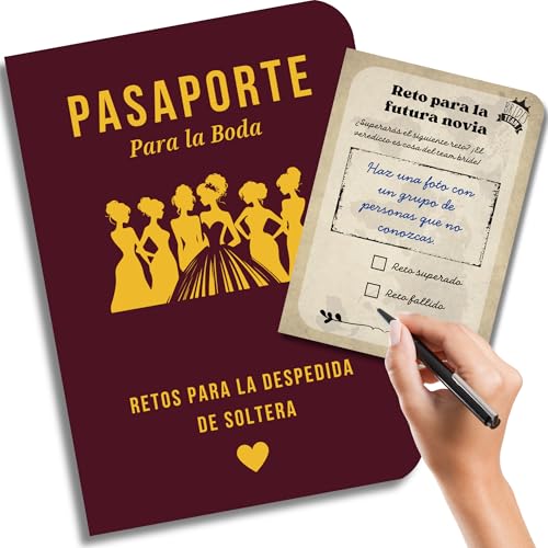 EQUIK PRODUCTS Spielset für Junggesellinnenabschied | Lustiges Zubehör für Braut und Freunde | Bride to Be, Bachelorette Party Passport Book von EQUIK PRODUCTS
