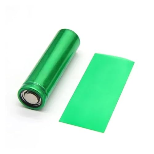 ERBER PVC-Schrumpfschlauch, Batteriefolie, Klebeband, vorgeschnitten, Schrumpfschlauch, Schutzrohrabdeckung, Batterien, Wickelhülle, 25/50/100 Stück(Clear Green,25pcs) von ERBER