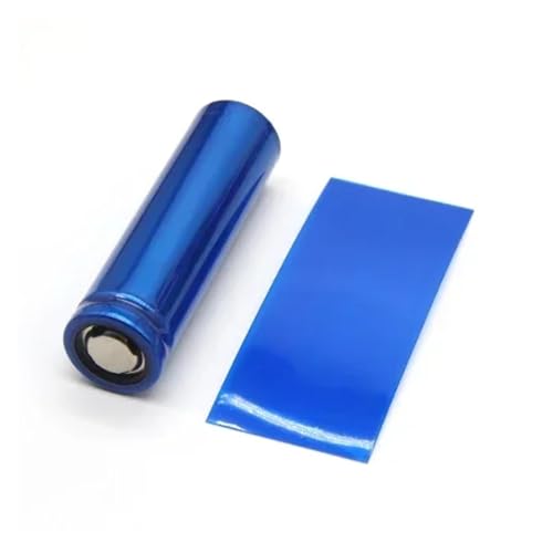ERBER PVC-Schrumpfschlauch, Batteriefolie, Klebeband, vorgeschnitten, Schrumpfschlauch, Schutzrohrabdeckung, Batterien, Wickelhülle, 25/50/100 Stück(Cleer Blue,50pcs) von ERBER