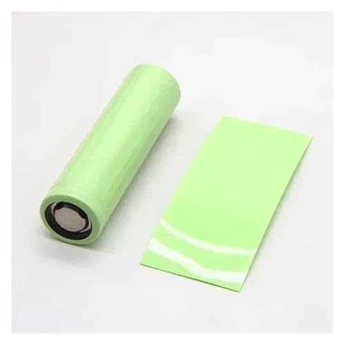 ERBER PVC-Schrumpfschlauch, Batteriefolie, Klebeband, vorgeschnitten, Schrumpfschlauch, Schutzrohrabdeckung, Batterien, Wickelhülle, 25/50/100 Stück(Friut Green,100pcs) von ERBER