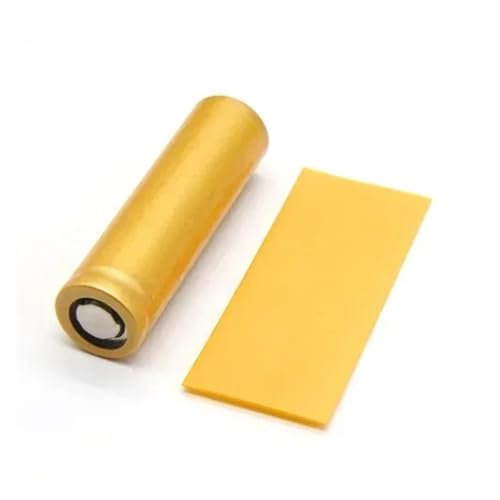 ERBER PVC-Schrumpfschlauch, Batteriefolie, Klebeband, vorgeschnitten, Schrumpfschlauch, Schutzrohrabdeckung, Batterien, Wickelhülle, 25/50/100 Stück(Gold,25pcs) von ERBER