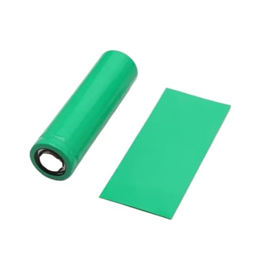 ERBER PVC-Schrumpfschlauch, Batteriefolie, Klebeband, vorgeschnitten, Schrumpfschlauch, Schutzrohrabdeckung, Batterien, Wickelhülle, 25/50/100 Stück(Green,50pcs) von ERBER
