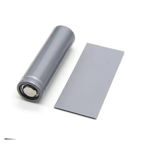 ERBER PVC-Schrumpfschlauch, Batteriefolie, Klebeband, vorgeschnitten, Schrumpfschlauch, Schutzrohrabdeckung, Batterien, Wickelhülle, 25/50/100 Stück(Grey,100pcs) von ERBER