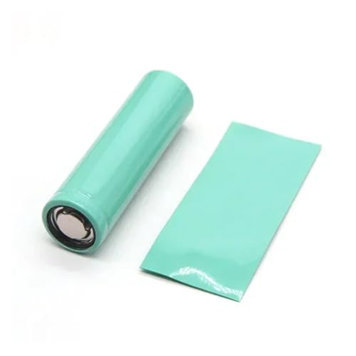 ERBER PVC-Schrumpfschlauch, Batteriefolie, Klebeband, vorgeschnitten, Schrumpfschlauch, Schutzrohrabdeckung, Batterien, Wickelhülle, 25/50/100 Stück(Lake Blue,50pcs) von ERBER