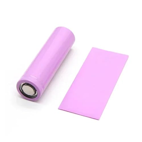ERBER PVC-Schrumpfschlauch, Batteriefolie, Klebeband, vorgeschnitten, Schrumpfschlauch, Schutzrohrabdeckung, Batterien, Wickelhülle, 25/50/100 Stück(Pink,25pcs) von ERBER