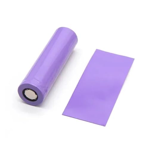 ERBER PVC-Schrumpfschlauch, Batteriefolie, Klebeband, vorgeschnitten, Schrumpfschlauch, Schutzrohrabdeckung, Batterien, Wickelhülle, 25/50/100 Stück(Purple,25pcs) von ERBER