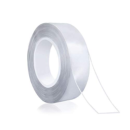 ERBI - Waschbares & Wiederverwendbares Doppelseitiges Klebeband Transparent [30mm x 5m] - Nano Klebeband Extra Stark von ERBI