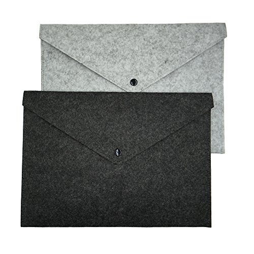 ercentury Filz Datei Ordner, strapazierfähiges Aktentasche, Dokument Tasche, Papier Portfolio Fall, Brief Umschlag, Handtasche Knopfverschluß, für Office Home Schule Stationery Dark Grey & Light ercentury Filz Datei Ordner, strapazierfähiges Aktentasche, Dokument Tasche, Papier Portfolio Fall, Brief Umschlag, Handtasche Knopfverschluß, für Office Home Schule Stationery Dark Grey & Light von ERCENTURY