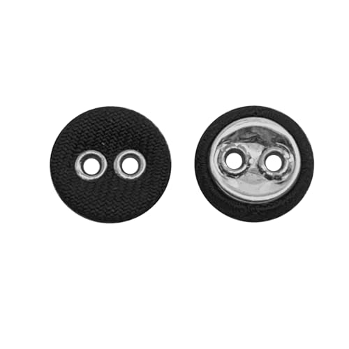 20 Stück Twill-Stoffknöpfe zum Nähen von Kleidung, Anzügen, Mänteln, Hemden, Pullovern, Accessoires, handgefertigt, DIY (11 mm, schwarz) von ERDANER