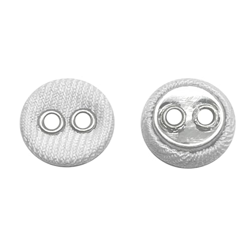20 Stück Twill-Stoffknöpfe zum Nähen von Kleidung, Anzügen, Mänteln, Hemden, Pullovern, Accessoires, handgefertigt, DIY (11 mm, weiß) von ERDANER