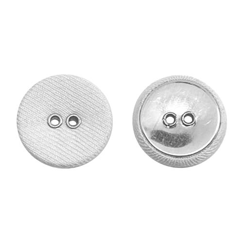 20 Stück Twill-Stoffknöpfe zum Nähen von Kleidung, Anzügen, Mänteln, Hemden, Pullovern, Accessoires, handgefertigt, DIY (20 mm, weiß) von ERDANER