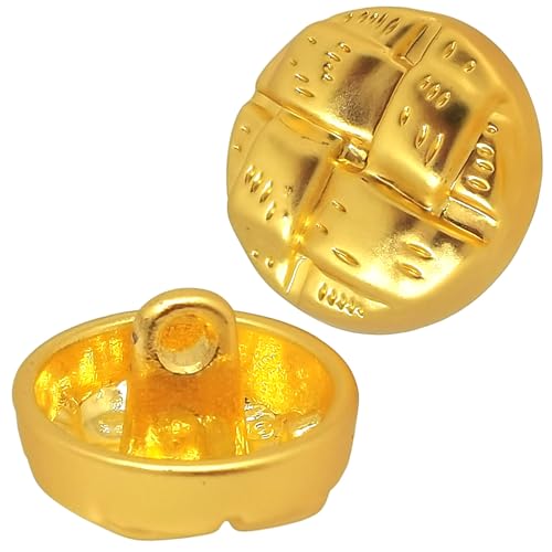 Blazerknöpfe aus Metall, Schaft aus Legierung, runder Nähknopf (15 mm, Goldimitat), 10 Stück von ERDANER