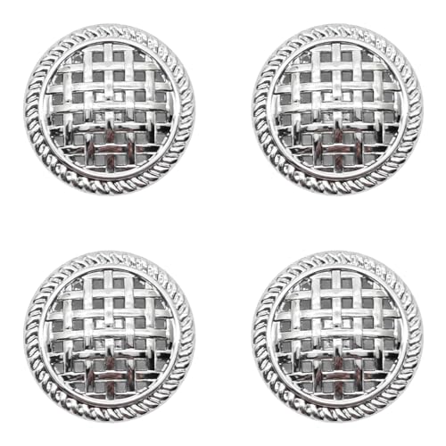 Knöpfe für Blazer, Uniformen, Jacken, DIY, Basteln, Nähen, Dekoration, 20 mm, helles Silber, 10 Stück von ERDANER