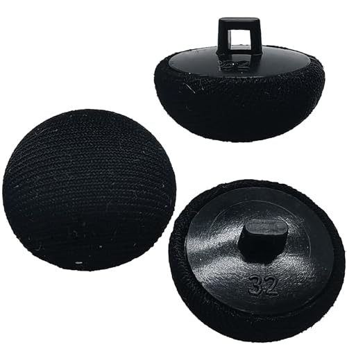 Knöpfe mit Stoffbezug und Kunststoffschaft, runde Nähknöpfe für Kleidung, Dekoration, Handwerk, handgefertigt, 20 mm, 20 Stück von ERDANER