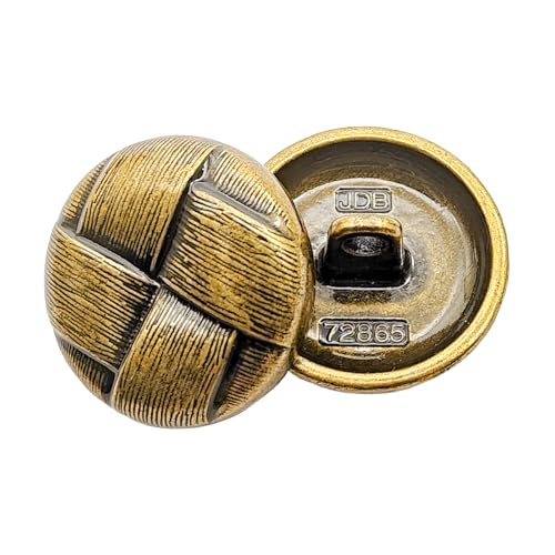 Runde Knöpfe aus Legierung, 18 mm, tiefgoldfarben, Vintage-Gitter-Stil, Verschluss für Heimwerker, Handwerk, Kleidung, Nähen, Anzug, Manschettenknöpfe, Oberbekleidung, Scrapbooking (10 Stück) von ERDANER
