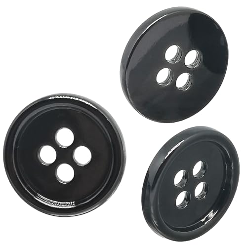 Runde Metallknöpfe mit 4 Löchern, 15 mm Durchmesser, flache Rückseite, Nähknöpfe für Kleidung, Kunst, Handwerk, Dekorationen, Nähzubehör, 10 Stück von ERDANER