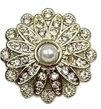 10 Stück Blumen-Metallknöpfe, Nähknöpfe for Damenkleider und Mäntel, dekorativ(Gold,23mm) von ERERE