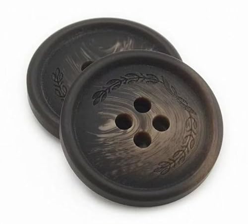 10 Stück Nähknöpfe, Kunstharz-Bastelknöpfe for Jacken, Hemden, Anzüge und Oberbekleidung(Brown,17.5mm) von ERERE